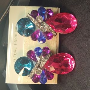 80's vintage clip-on earrings